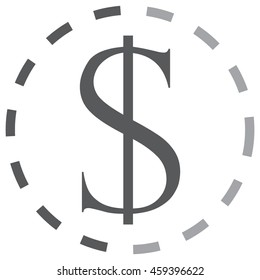 Dollars sign icon. USD currency symbol. Money label
