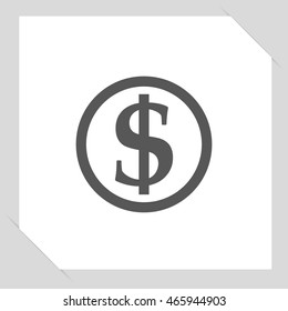Dollars sign icon. USD currency symbol. Money label. 