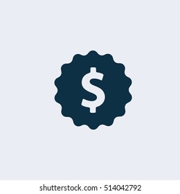 Dollars sign icon. USD currency symbol. Money label. Vector illustration