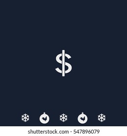 Dollars sign icon. USD currency symbol. Money label.