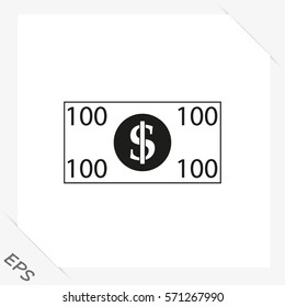 Dollars sign icon. USD currency symbol. Money label. 