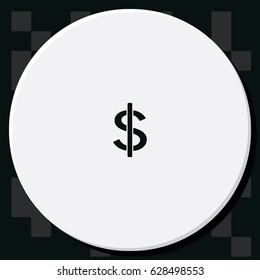 Dollars sign icon. USD currency symbol. Money label.