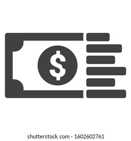 dollars in a trendy design suitable for use on the web, sites and strikers. Vector illustration.