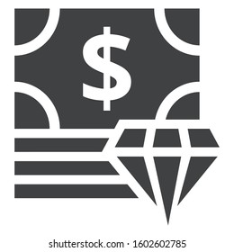 dollars in a trendy design suitable for use on the web, sites and strikers. Vector illustration.