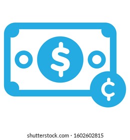 dollars in a trendy design suitable for use on the web, sites and strikers. Vector illustration.