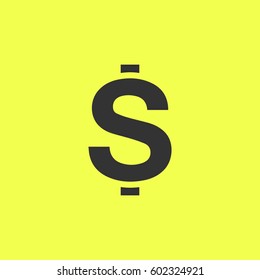 Dollars USD Money icon flat. 