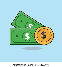 dollars vector, dollars icon, dollars illustration 