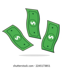 dollars vector, dollars icon, dollars illustration, flying money
