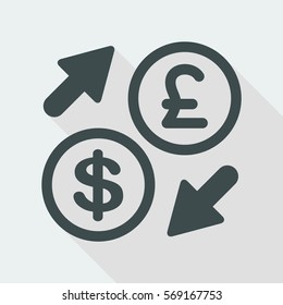 Dollar/Sterling - Foreign currency exchange icon 