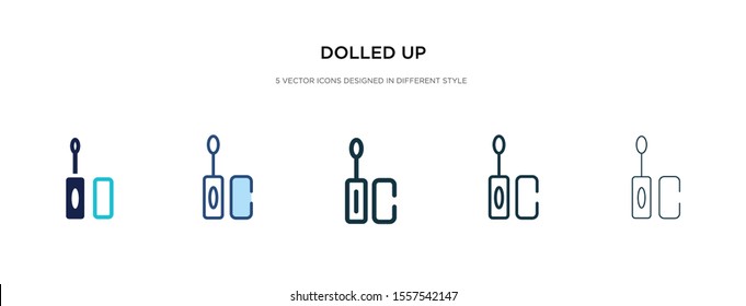 dolled up icon in different style vector illustration. two colored and black dolled up vector icons designed in filled, outline, line and stroke style can be used for web, mobile, ui