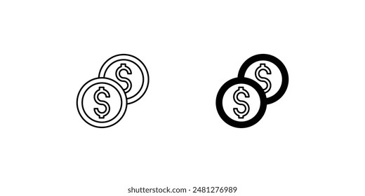 doller icon with white background vector stock illustration