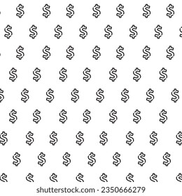 Doller, Doller sign seamless pattern vector.