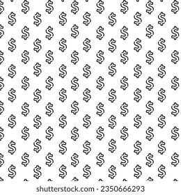 Doller, Doller sign seamless pattern vector.