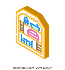 dollhouse toy child isometric icon vector. dollhouse toy child sign. isolated symbol illustration