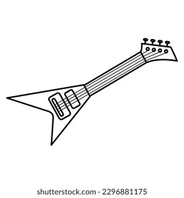Dolls House Electric Guitar Icon for Logo and More