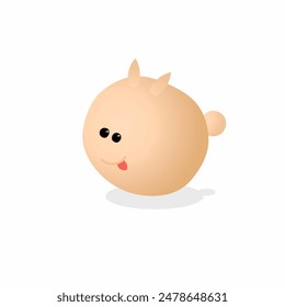 The doll-shaped animation looks like a round hamster. 