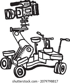 Dolly cart for movie camera