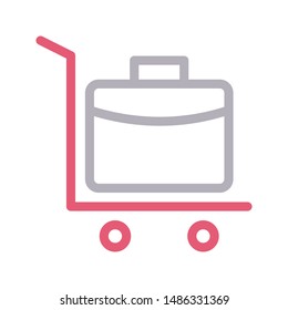 dolly colour line vector icon