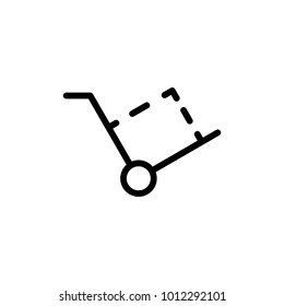 Dolly flat icon set . Single high quality outline symbol of info for web design or mobile app. Thin line signs for design logo, visit card, etc. Outline logo of dolly