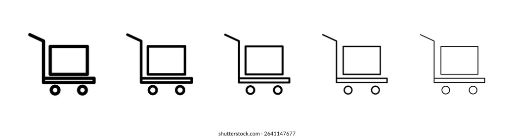 Dolly flatbed icon concept. graphic design, logo, Web, UI.