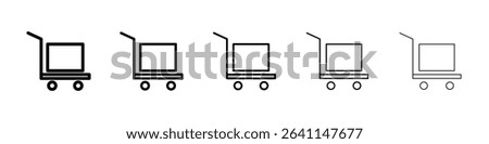 Dolly flatbed icon concept. graphic design, logo, Web, UI.