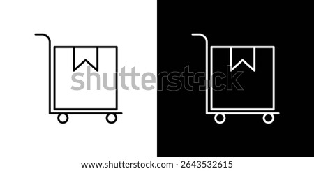 Dolly flatbed icon. Graphic Design vector icon. Ui Ux Icons
