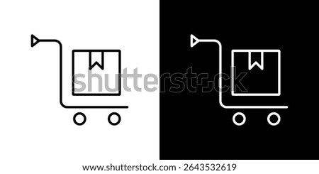 Dolly flatbed icon. Graphic Design vector icon. Ui Ux Icons