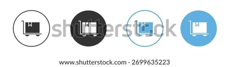 Dolly flatbed icon Logo Template Design set