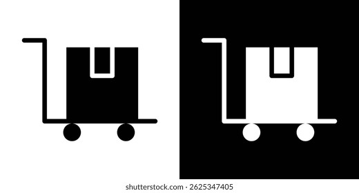 Dolly vetor de linha simples ícone achatado. Símbolo, logotipo.