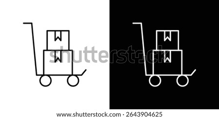 Dolly flatbed icon symbol concept for graphic design, Website, UI. EPS