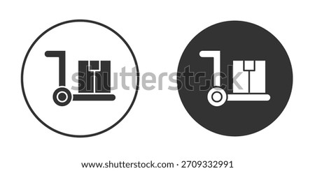 Dolly flatbed icon symbol sign in solid style.