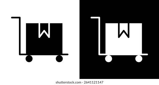 Dolly flatbed icon symbols. Vector illustration.