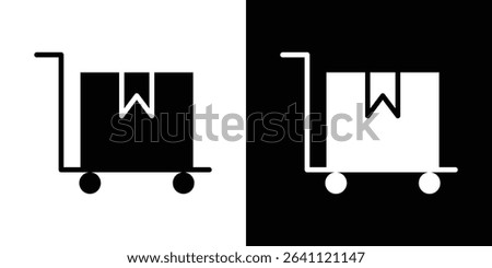 Dolly flatbed icon symbols. Vector illustration.