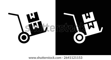 Dolly flatbed icon symbols. Vector illustration.