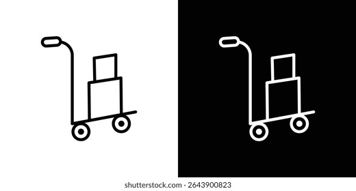 Dolly ícone achatado vetor elemento simples ilustração editável