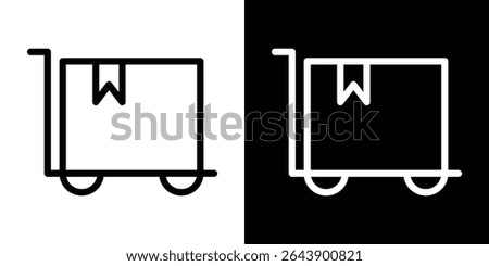 Dolly flatbed icon vector simple element illustration editable