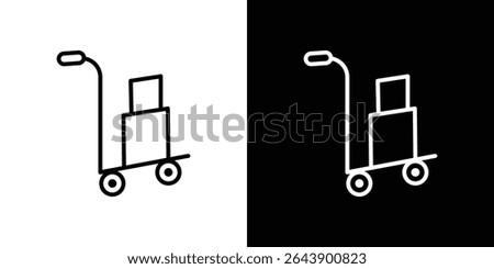 Dolly flatbed icon vector simple element illustration editable