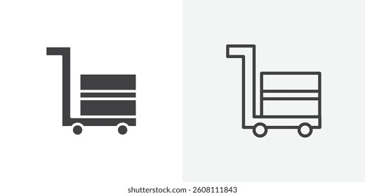 Dolly flatbed icons design. vector icons for ui designs