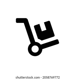 dolly Icon. Flat style design isolated on white background. Vector illustration