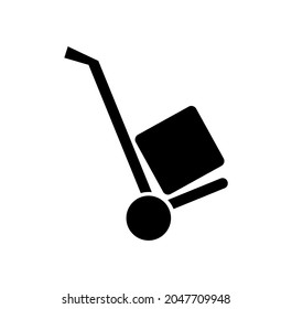 dolly icon on white background