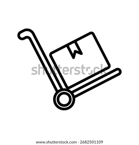 Dolly icon on white background