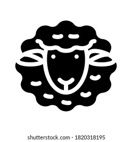 Dolly Sheep Clone Glyph Icon Vector. Dolly Sheep Clone Sign. Isolated Contour Symbol Black Illustration