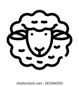 Dolly Sheep Clone Line Icon Vector. Dolly Sheep Clone Sign. Isolated Contour Symbol Black Illustration