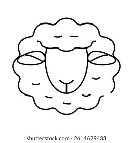 dolly sheep clone line icon vector. dolly sheep clone sign. isolated contour symbol black illustration