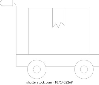 dolly or trolley vector Icon 