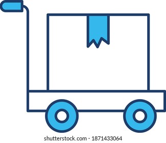 Dolly or trolley. Vector Icon 