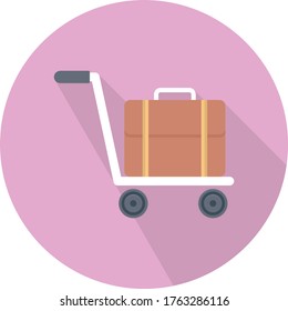 dolly vector flat color icon  