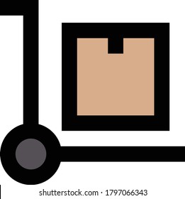 dolly vector flat color icon 