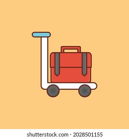 dolly vector flat color icon