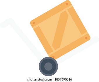 dolly vector flat colour icon